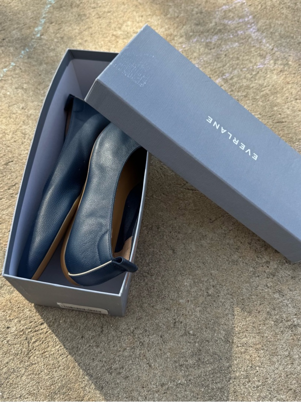 Everlane Navy Day Glove Flats